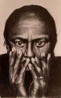 Portrait de Miles Davis au crayon